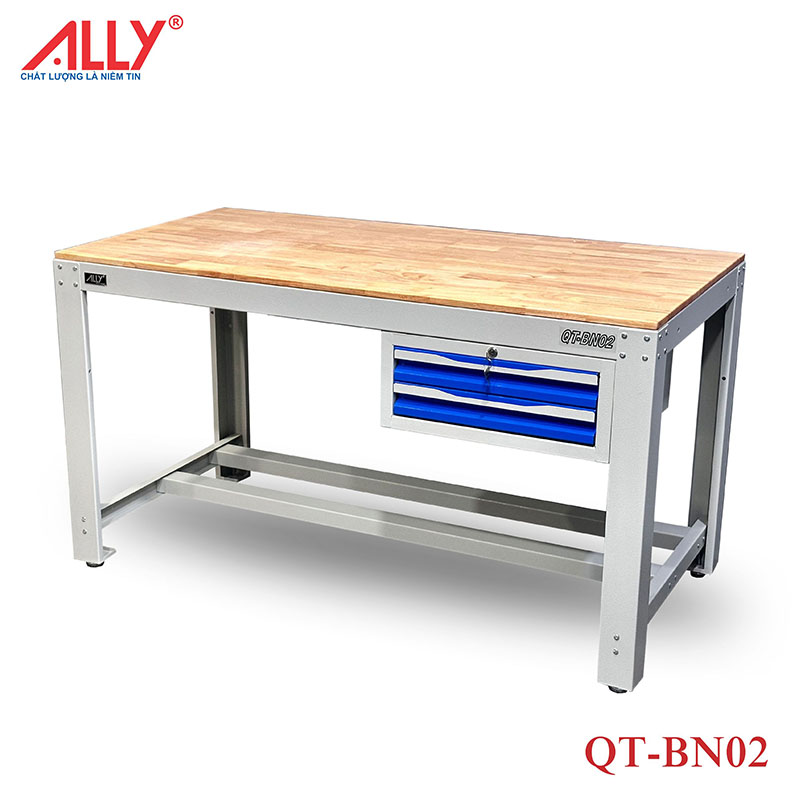 Bàn nguội cơ khí ALLY QT-BN02 tùy chọn mặt bàn gỗ