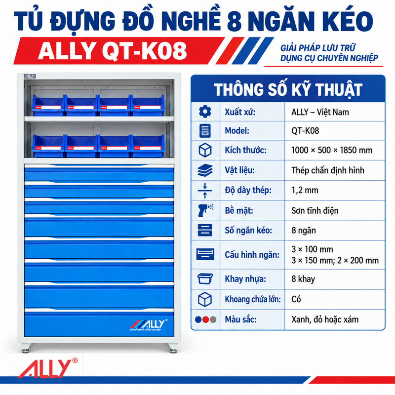 tu dung do nghe 8 ngan keo qt k08 2