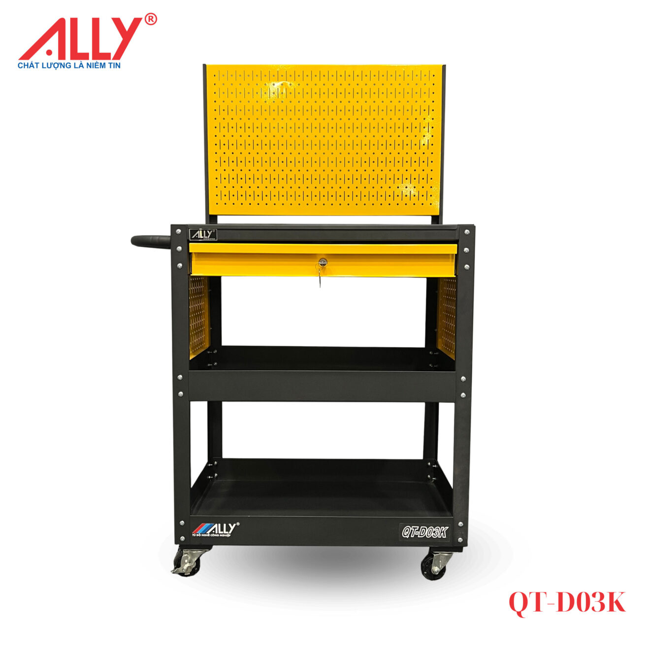 Xe đẩy đồ nghề ALLY QT-D03K màu vàng